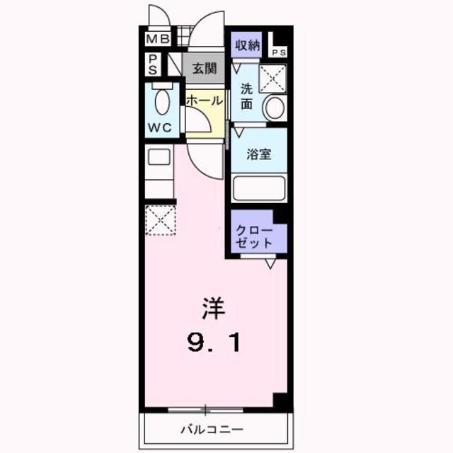 南海電鉄南海本線 尾崎駅 徒歩9分 2階建 築22年(1K/2階)の間取り写真