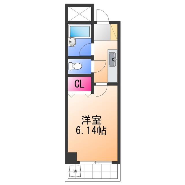 グランエクセル泉佐野(1K/3階)の間取り写真