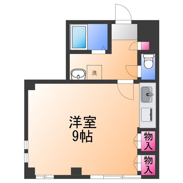シルクルーム7番館(ワンルーム/1階)の間取り写真