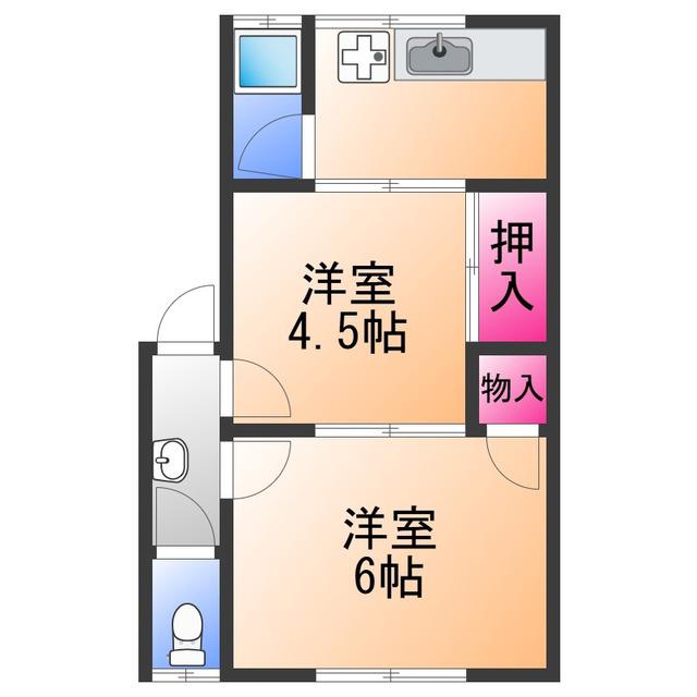 リメイン和泉Ⅱ(2K/1階)の間取り写真