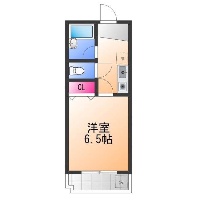 YMDチセ(1K/2階)の間取り写真