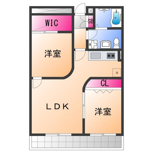 センティーレ和泉(2LDK/3階)の間取り写真
