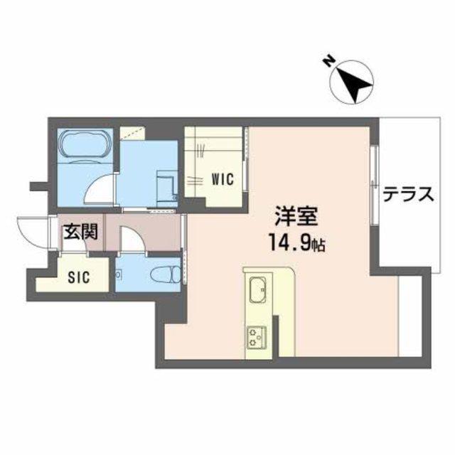 シャーメゾン熊取(ワンルーム/1階)の間取り写真