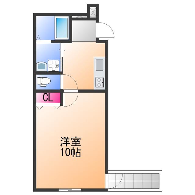 フジパレス南海貝塚駅西1番館(1K/1階)の間取り写真
