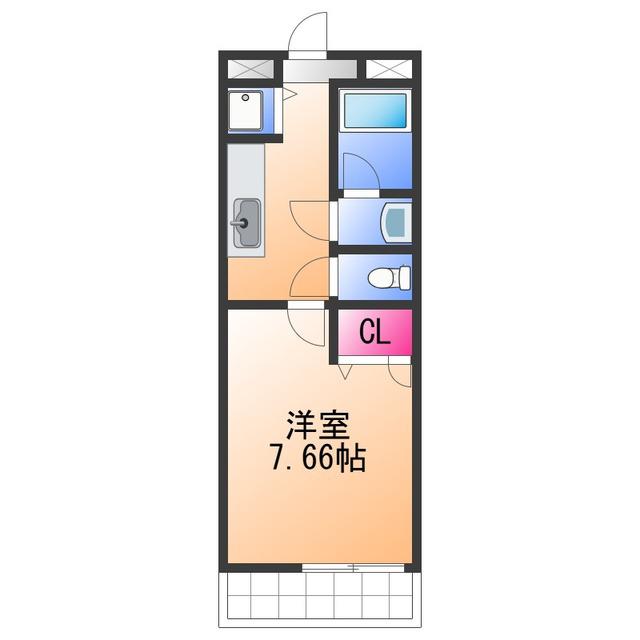 フジパレス 中町(1K/2階)の間取り写真