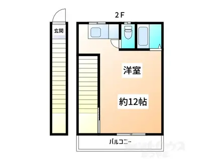 メゾン寿(ワンルーム/2階)の間取り写真