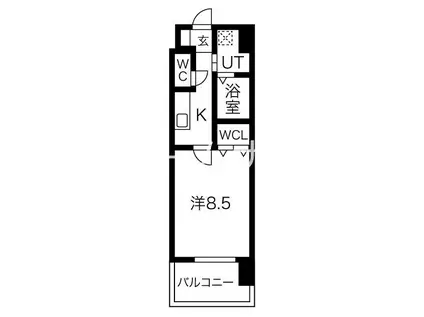 ICHINOMIYA RISE(1K/3階)の間取り写真