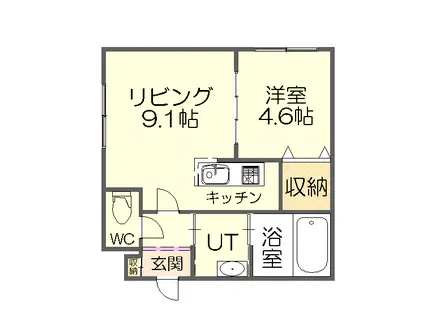 YARM・PRENDRE(1LDK/4階)の間取り写真