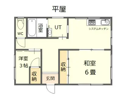 函館本線 稲積公園駅 徒歩8分 1階建 築27年(2LDK)の間取り写真