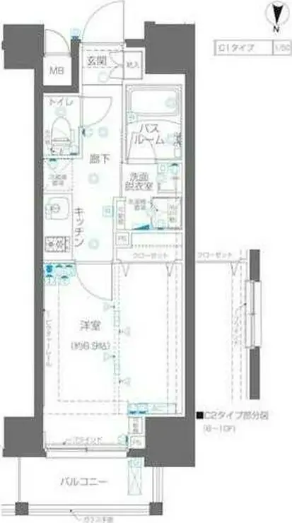 ZOOM錦糸町 6階階 間取り