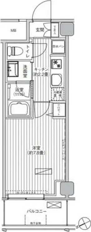 ヒューリック浅草橋江戸通 7階階 間取り