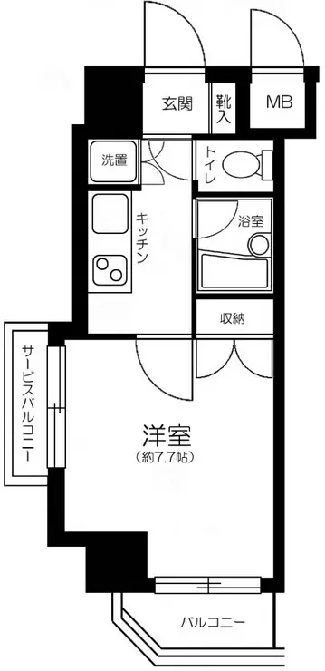 プレール東神田 4階階 間取り