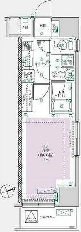 フェルクルールプレスト町屋駅前 5階階 間取り