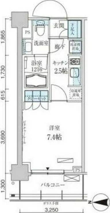 パークアクシス菊川ステーションゲート 6階階 間取り