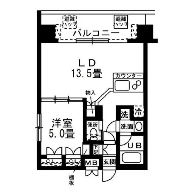 レジディア錦糸町 6階階 間取り