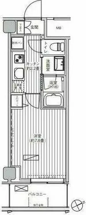 ヒューリック浅草橋江戸通 7階階 間取り