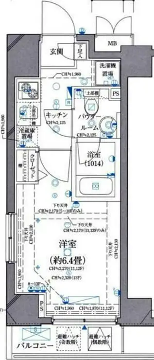 コンシェリア日本橋 8階階 間取り