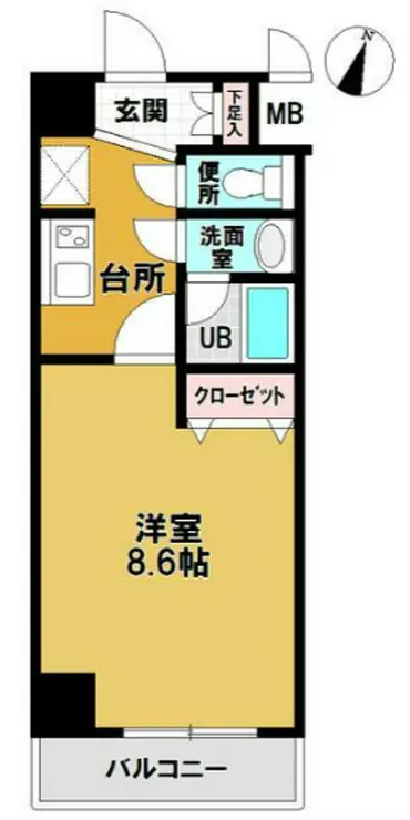 ナンカイパート1 2階階 間取り