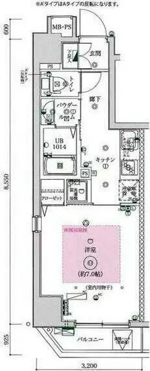フェルクルールプレスト文京湯島 2階階 間取り