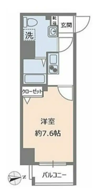 クレイシア蔵前 2階階 間取り