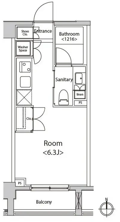 カスタリア菊川 3階階 間取り