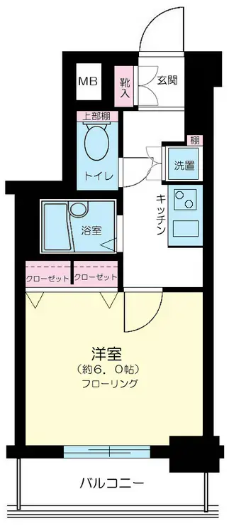 プレール・ドゥーク文京本駒込 6階階 間取り