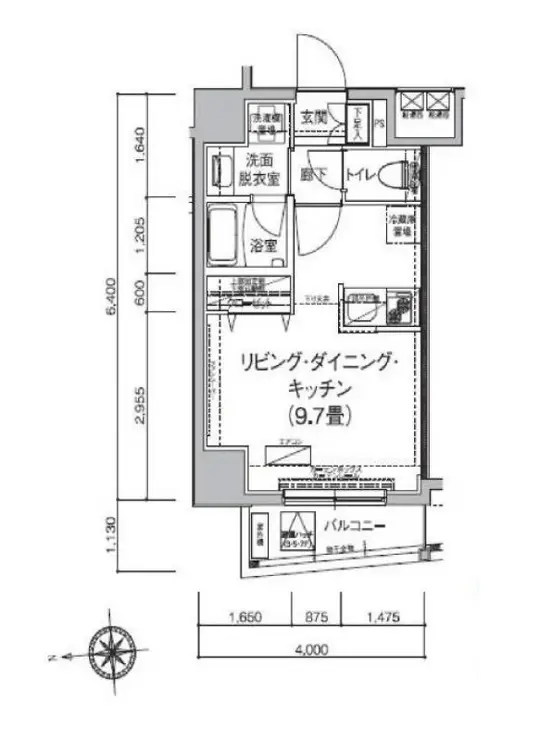 アイルイムーブル浅草 4階階 間取り
