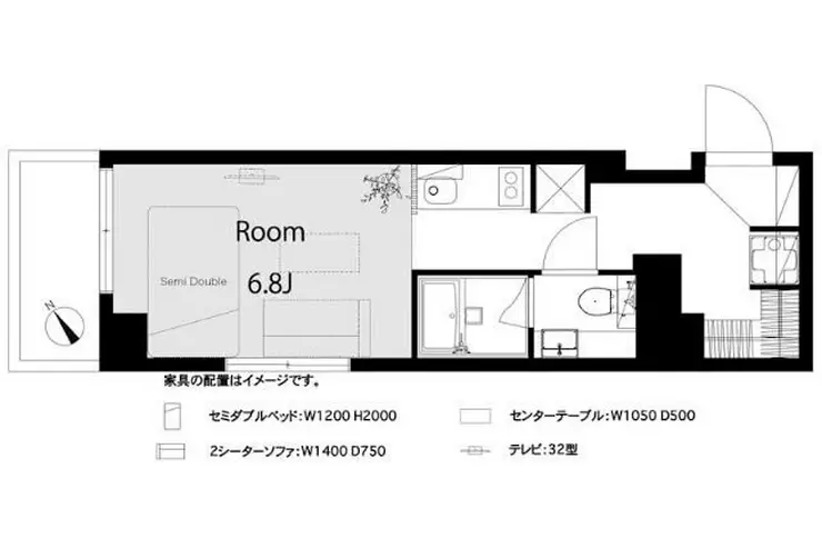 ダイアパレス東神田 10階階 間取り