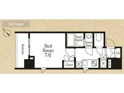 ラクラス浅草蔵前(1K/6階)の間取り写真