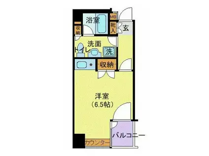 千代田タワーANNEX(1K/7階)の間取り写真