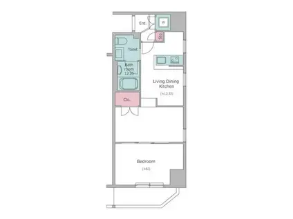 レジディア上野御徒町(1LDK/4階)の間取り写真