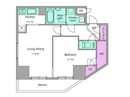 レジディア町屋(1LDK/6階)の間取り写真