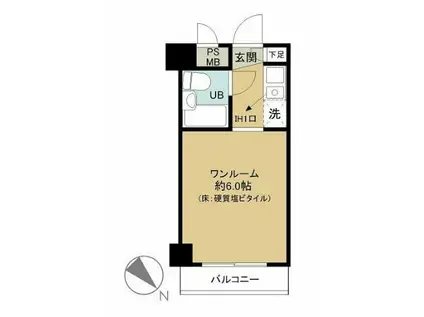 ペガサスマンション千束(ワンルーム/3階)の間取り写真