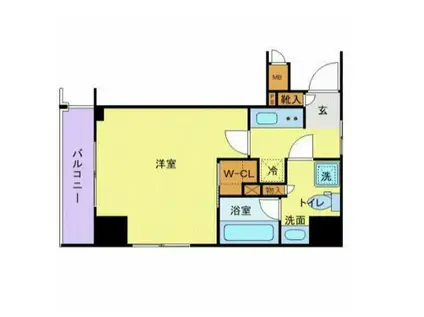 ALTERNA銀座 (1K/5階)の間取り写真