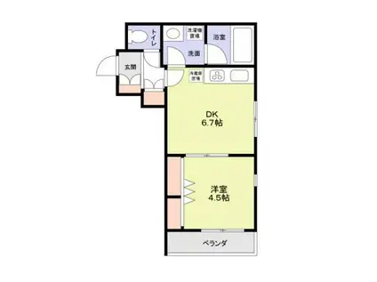 モンレーヴ本駒込(1DK/2階)の間取り写真