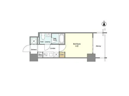 プラシア北千住(1K/14階)の間取り写真