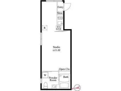 アンベリール御徒町(ワンルーム/3階)の間取り写真