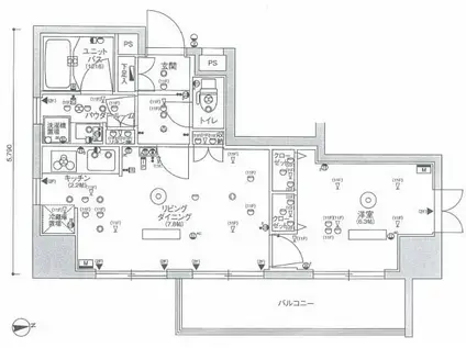 スカイコート上野稲荷町(1LDK/4階)の間取り写真