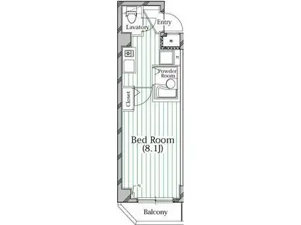 スペーシア飯田橋2(1K/3階)の間取り写真