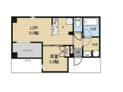 アーバンパーク三ノ輪(1LDK/10階)の間取り写真
