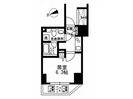 KDXレジデンス文京湯島(1K/10階)の間取り写真