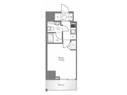 ARTESSIMO CRUCE(1K/7階)の間取り写真