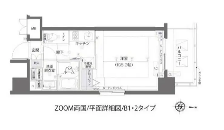 ZOOM両国 5階階 間取り