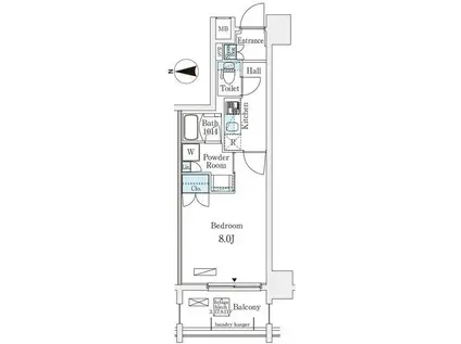 アーバンプレミア秋葉原(1K/10階)の間取り写真