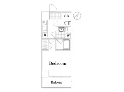 ザ レジデンス オブ トーキョー H20 スカイタワー(1K/2階)の間取り写真