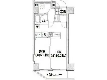 プレール・ドゥーク浅草Ⅳ(1LDK/2階)の間取り写真