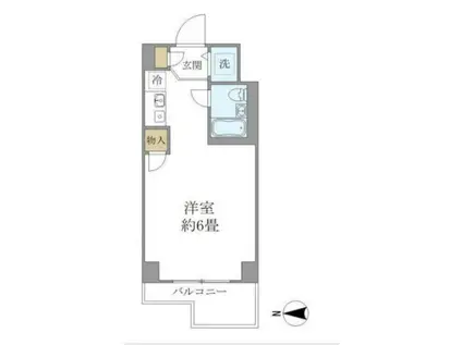 ウインベル錦糸町第3(ワンルーム/10階)の間取り写真