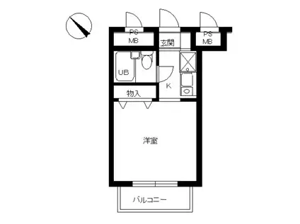 スカイコートお茶の水女子大前(ワンルーム/11階)の間取り写真