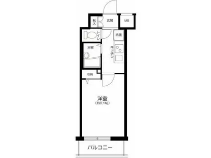 菱和パレス御茶ノ水湯島天神町(1K/8階)の間取り写真