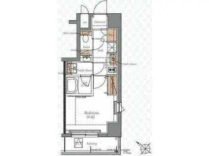 HYS浅草(1K/3階)の間取り写真